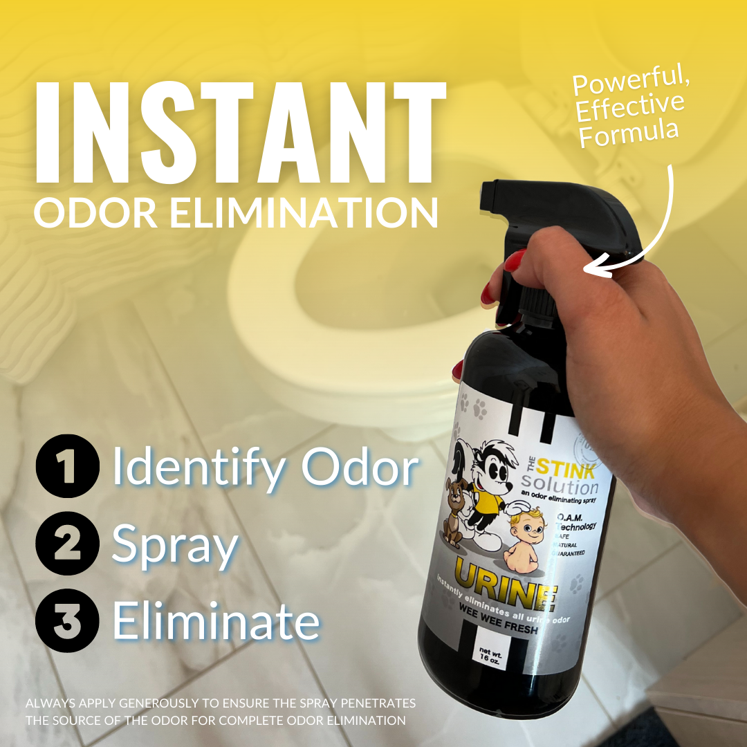 Urine Odor Eliminating Spray in Wee Wee Fresh Gallon, 16 oz, and 4 oz Bundle