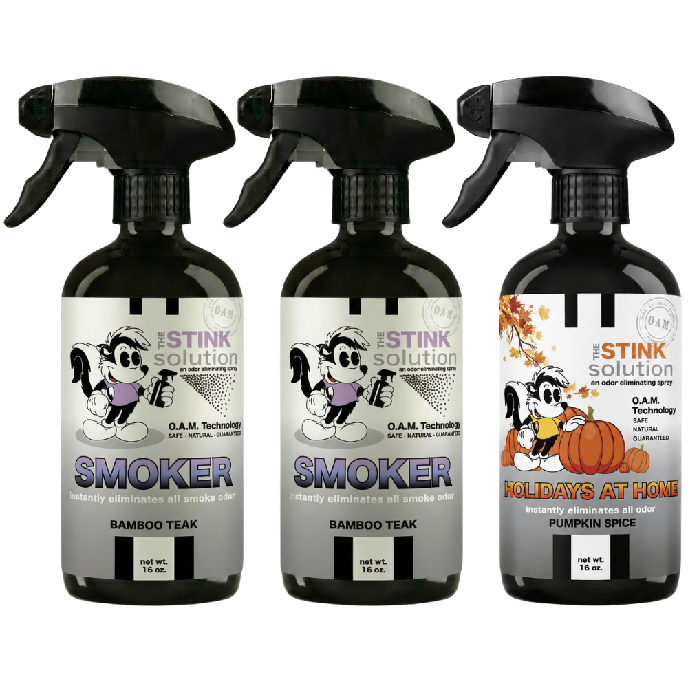Three Pack - Two Smoke Odor Eliminating Sprays + One Spray of Choice 16 oz