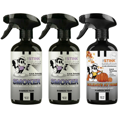 Three Pack - Two Smoke Odor Eliminating Sprays + One Spray of Choice 16 oz