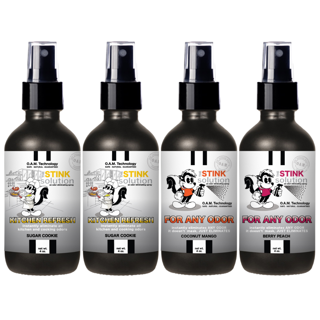 Buy 3 Get 1 FREE - Kitchen Sampler Set 4 oz Odor Eliminating Sprays