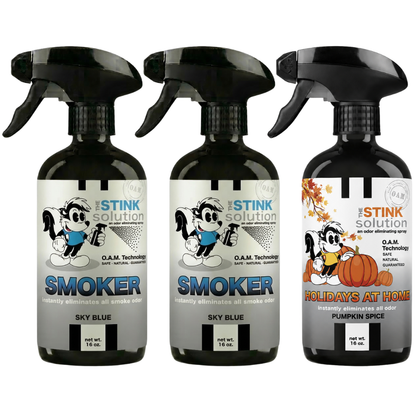Three Pack - Two Smoke Odor Eliminating Sprays + One Spray of Choice 16 oz
