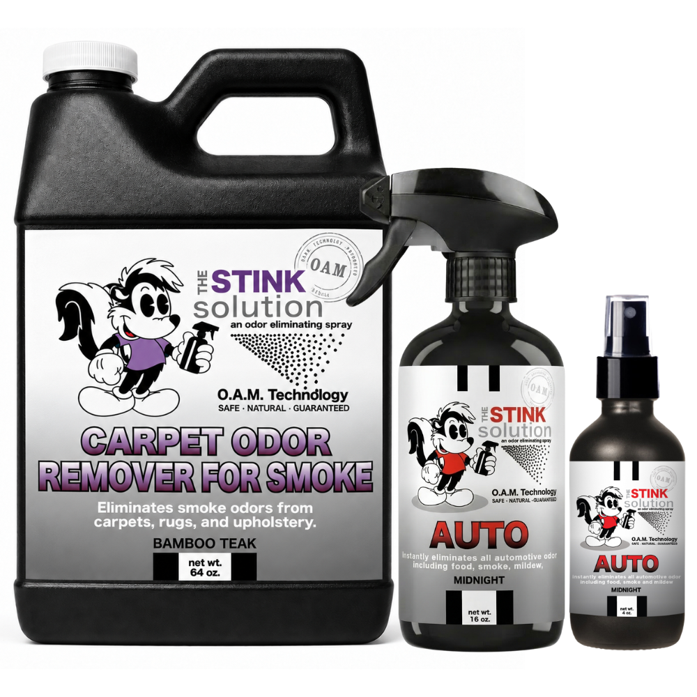 Carpet Odor Remover for Smoke + 16oz & 4oz Sprays