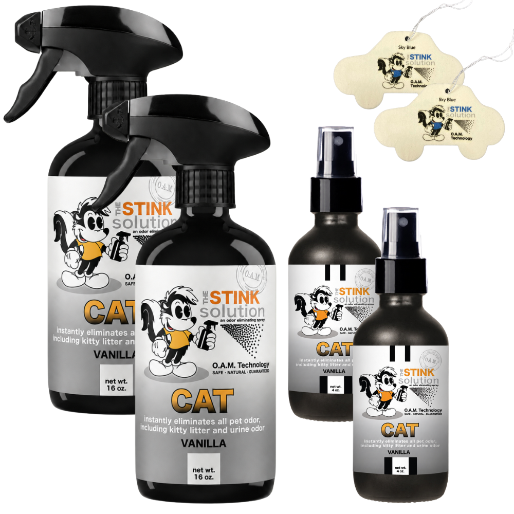 Buy 2 Get 4 FREE - (2) 16 oz (2) 4 oz Cat Vanilla Bundle + 2 Car Air Fresheners