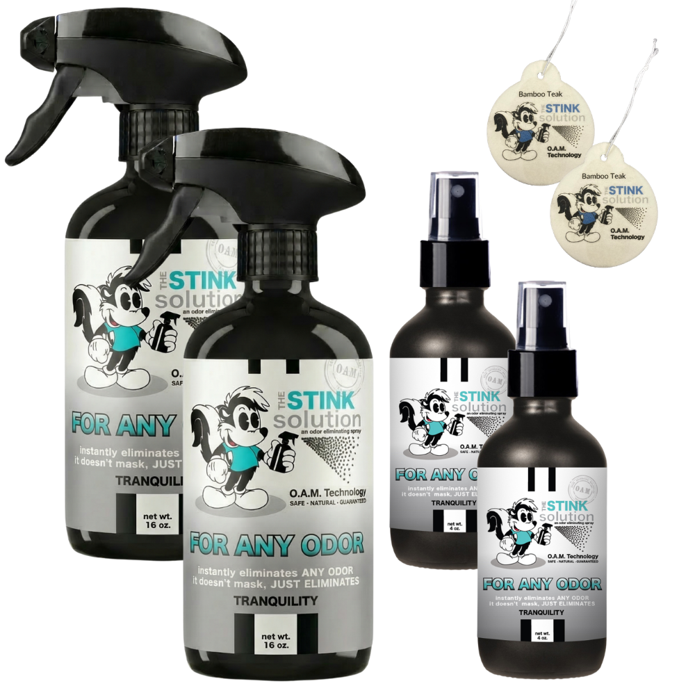 Buy 2 Get 4 FREE - (2) 16 oz (2) 4 oz For Any Odor Eliminating Sprays Bundle + 2 Car Air Fresheners