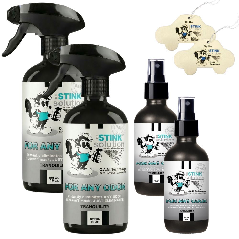 Buy 2 Get 4 FREE - (2) 16 oz (2) 4 oz For Any Odor Eliminating Sprays Bundle + 2 Car Air Fresheners