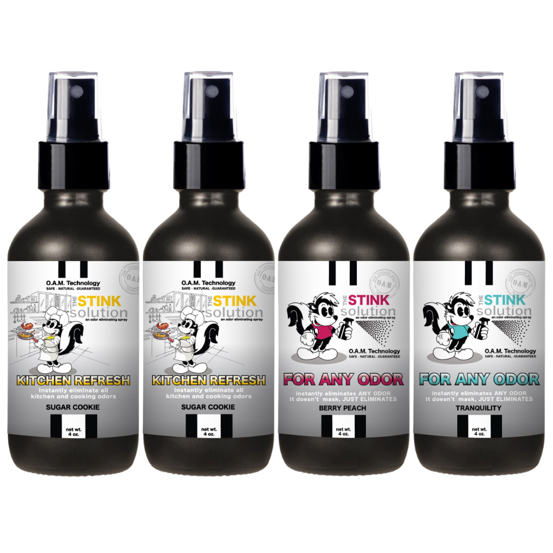 Buy 3 Get 1 FREE - Kitchen Sampler Set 4 oz Odor Eliminating Sprays