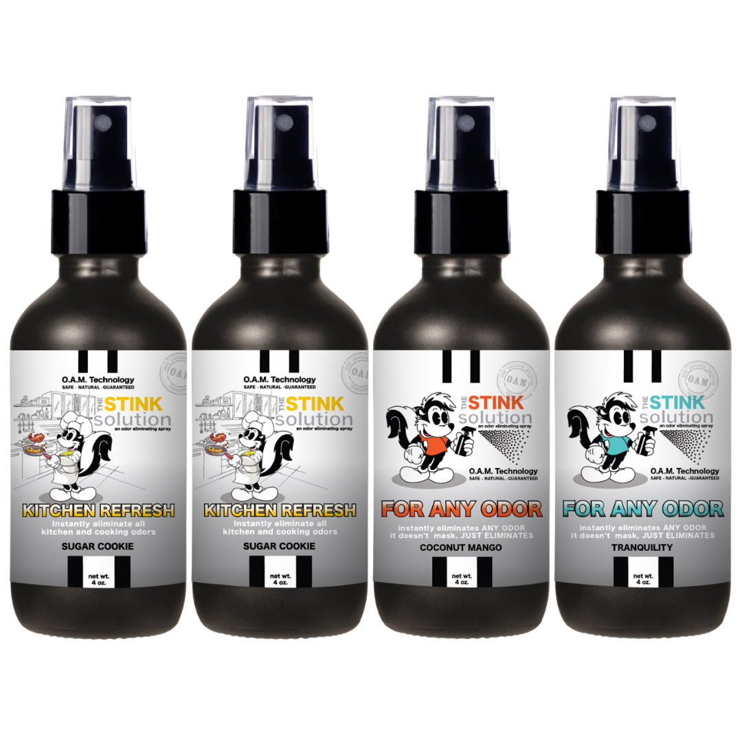 Buy 3 Get 1 FREE - Kitchen Sampler Set 4 oz Odor Eliminating Sprays