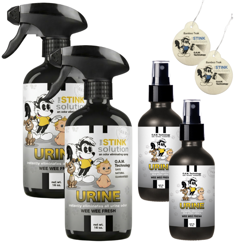 Buy 2 Get 4 FREE - (2) 16 oz (2) 4 oz Urine Wee Wee Fresh Bundle + 2 Car Air Fresheners