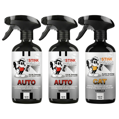 Three Pack - Two Auto Odor Eliminating Sprays + One Spray of Choice 16 oz