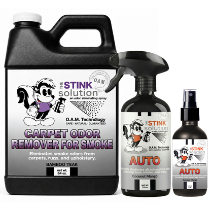 Carpet Odor Remover for Smoke + 16oz & 4oz Sprays