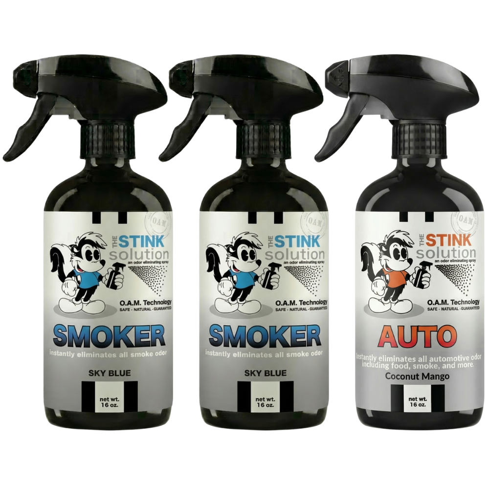 Three Pack - Two Smoke Odor Eliminating Sprays + One Spray of Choice 16 oz