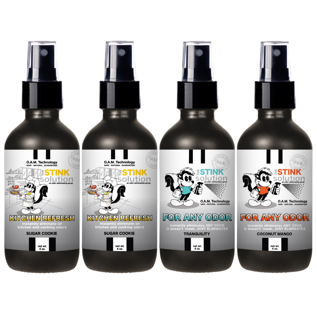 Buy 3 Get 1 FREE - Kitchen Sampler Set 4 oz Odor Eliminating Sprays