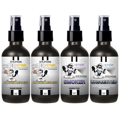 Buy 3 Get 1 FREE - Kitchen Sampler Set 4 oz Odor Eliminating Sprays