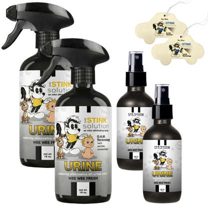 Buy 2 Get 4 FREE - (2) 16 oz (2) 4 oz Urine Wee Wee Fresh Bundle + 2 Car Air Fresheners