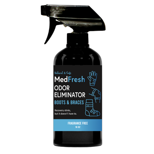 MedFresh Odor Eliminator Spray 16 oz Single for Boots, Braces, and Post-Op Gear, Fragrance-Free