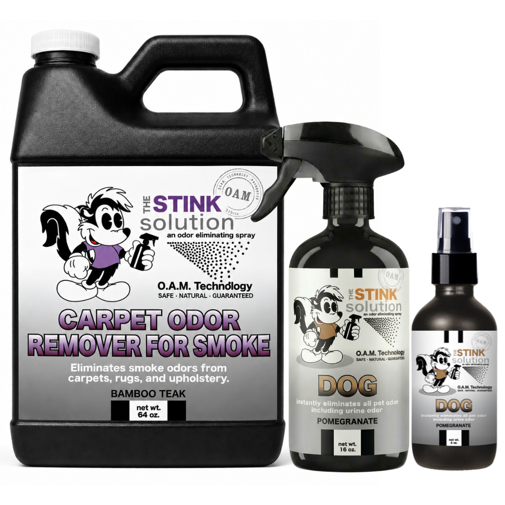 Carpet Odor Remover for Smoke + 16oz & 4oz Sprays