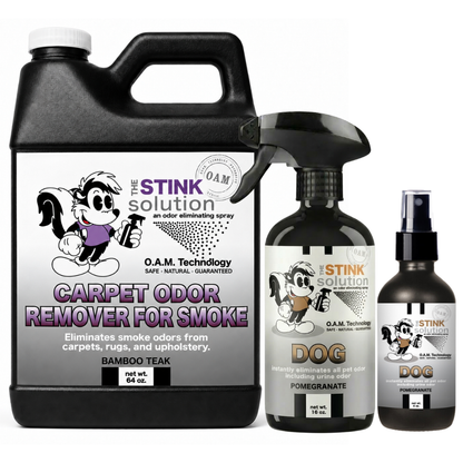 Carpet Odor Remover for Smoke + 16oz & 4oz Sprays