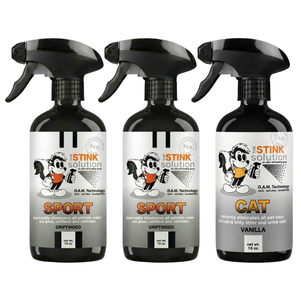 Three Pack - Two Sport Odor Eliminating Sprays + One Spray of Choice 16 oz