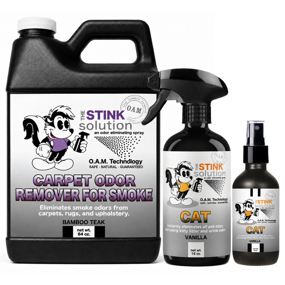 Carpet Odor Remover for Smoke + 16oz & 4oz Sprays
