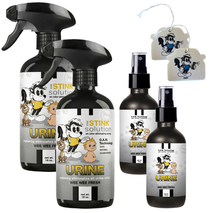 Buy 2 Get 4 FREE - (2) 16 oz (2) 4 oz Urine Wee Wee Fresh Bundle + 2 Car Air Fresheners