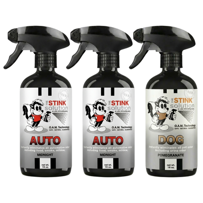 Three Pack - Two Auto Odor Eliminating Sprays + One Spray of Choice 16 oz