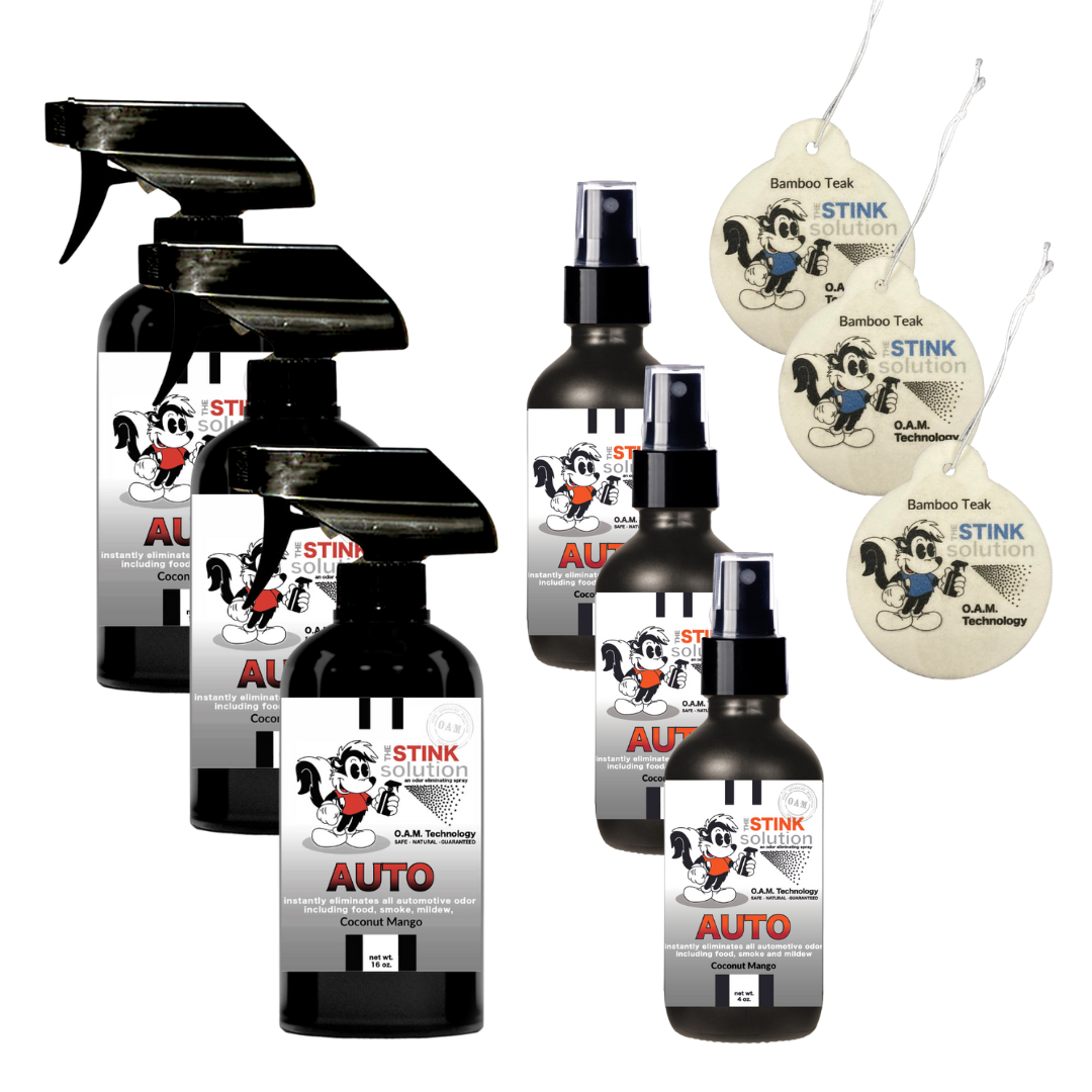 Buy 3 Get 6 FREE (3) 16 oz (3) 4 oz  Auto Odor Eliminating Spray Bundle + 3 Car Air Fresheners