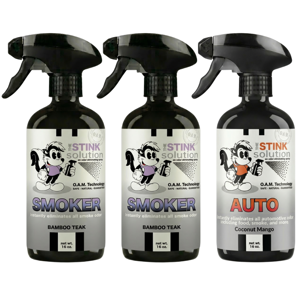 Three Pack - Two Smoke Odor Eliminating Sprays + One Spray of Choice 16 oz