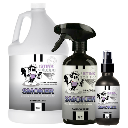 Smoker Odor Eliminating Spray in Bamboo Teak Gallon, 16 oz. and 4 oz Bundle