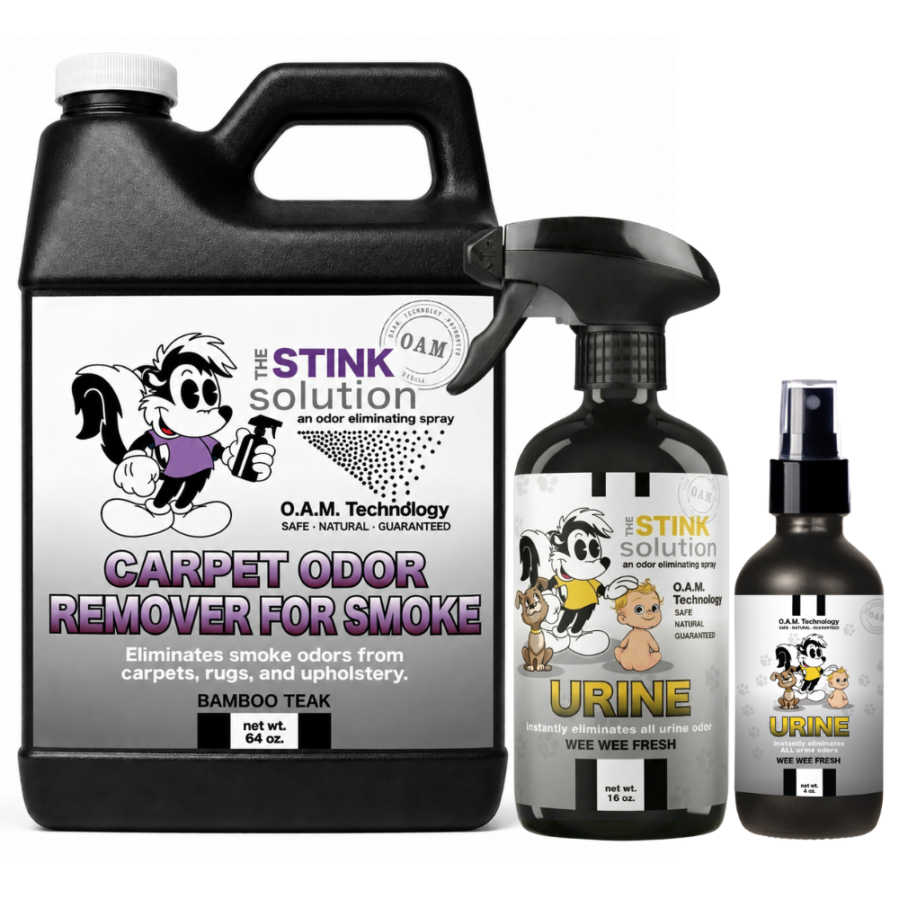 Carpet Odor Remover for Smoke + 16oz & 4oz Sprays