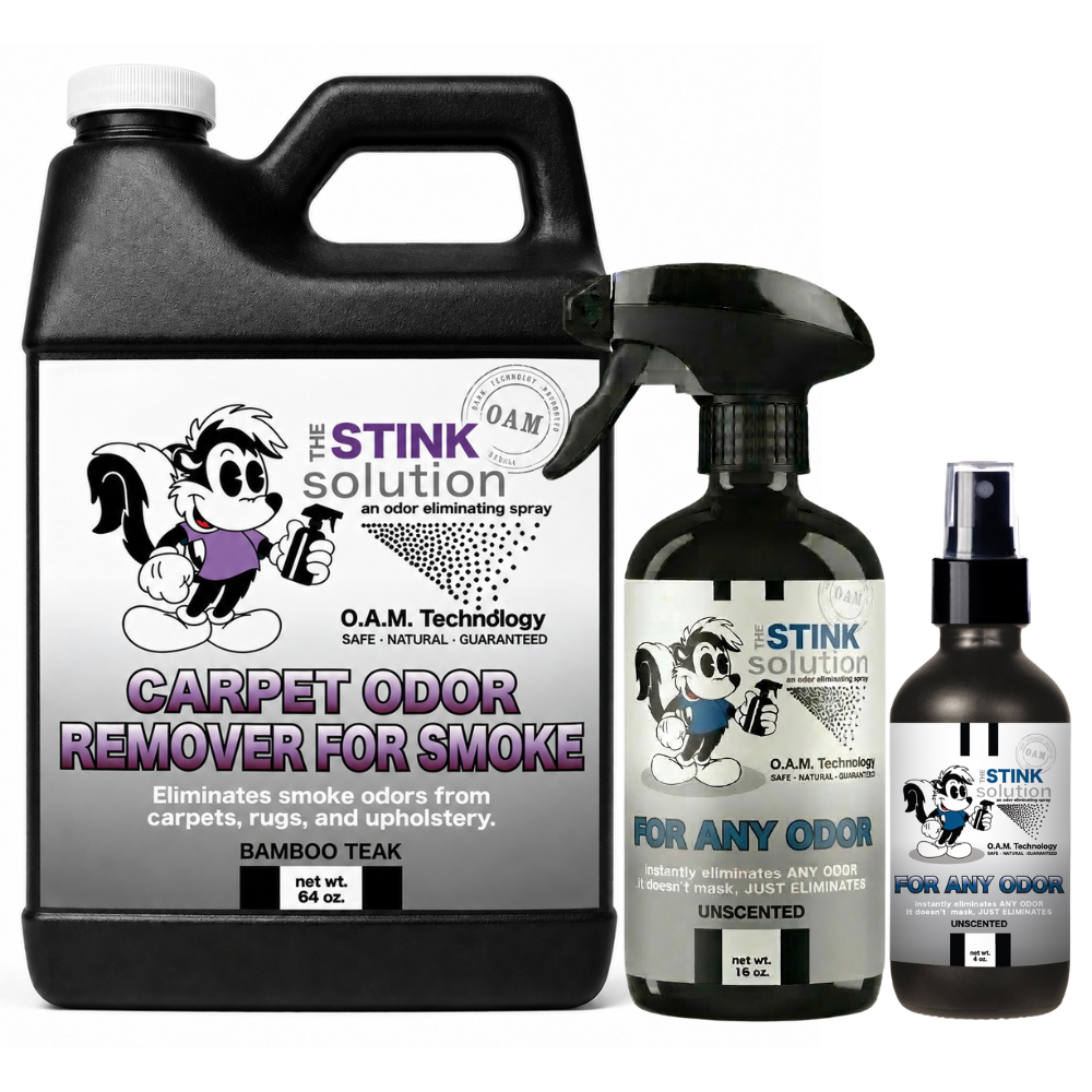 Carpet Odor Remover for Smoke + 16oz & 4oz Sprays