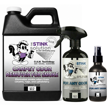 Carpet Odor Remover for Smoke + 16oz & 4oz Sprays