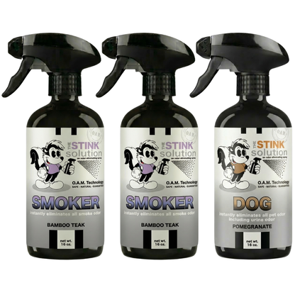 Three Pack - Two Smoke Odor Eliminating Sprays + One Spray of Choice 16 oz