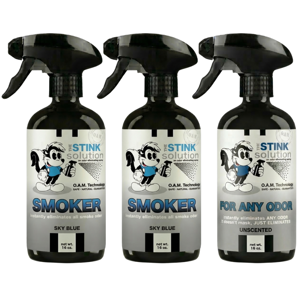 Three Pack - Two Smoke Odor Eliminating Sprays + One Spray of Choice 16 oz