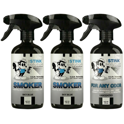 Three Pack - Two Smoke Odor Eliminating Sprays + One Spray of Choice 16 oz