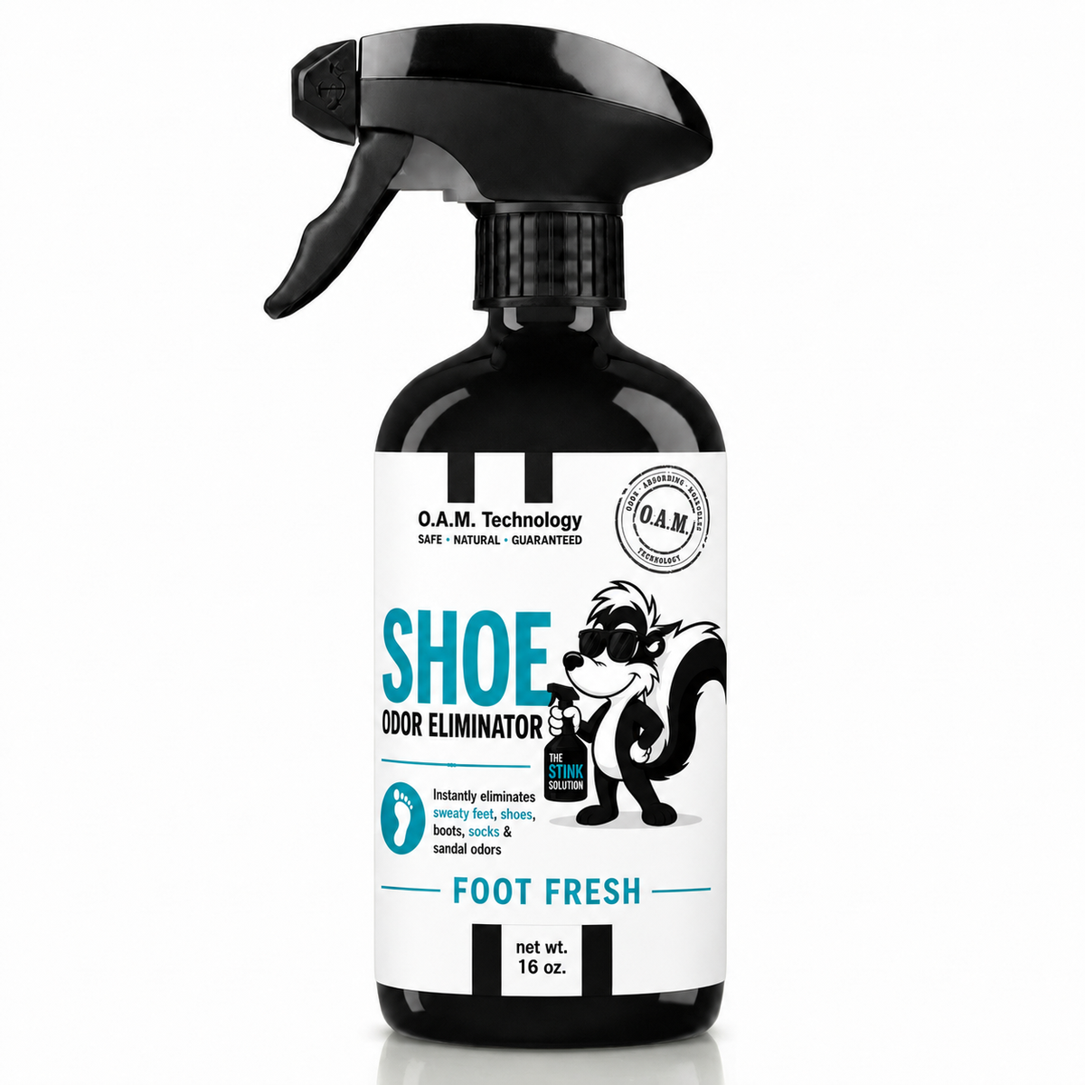 Shoe Odor Eliminating Spray in Foot Fresh Scent 16 oz