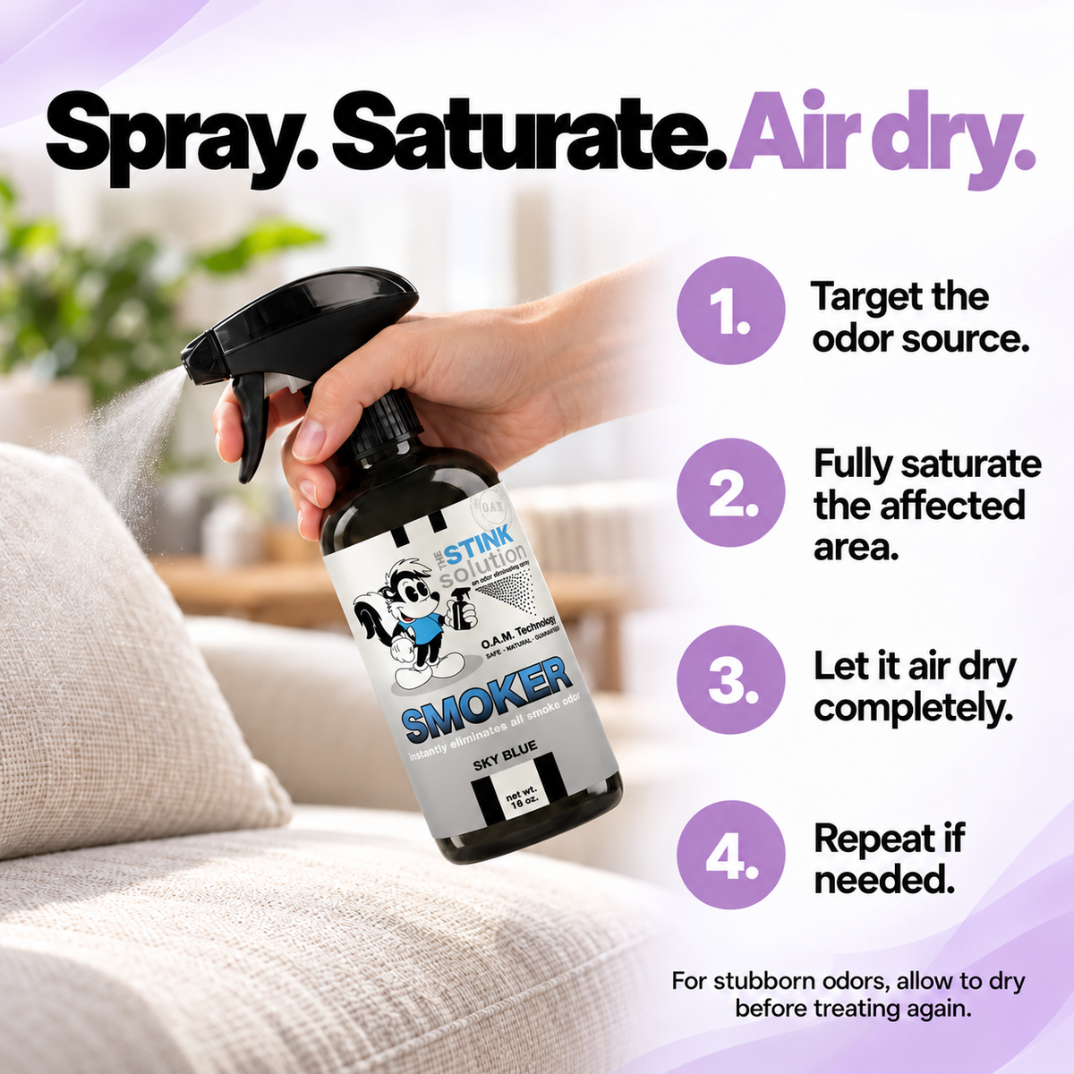 Smoker Odor Eliminating Spray in Bamboo Teak 16 oz.