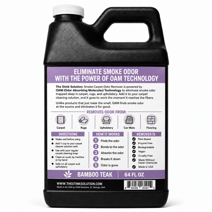 The Stink Solution Carpet Odor Remover for Smoke – Bamboo Teak, 64 fl oz