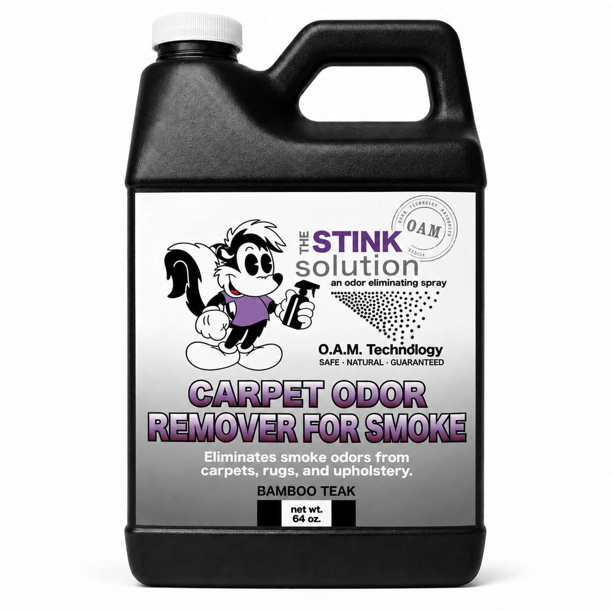 The Stink Solution Carpet Odor Remover for Smoke – Bamboo Teak, 64 fl oz