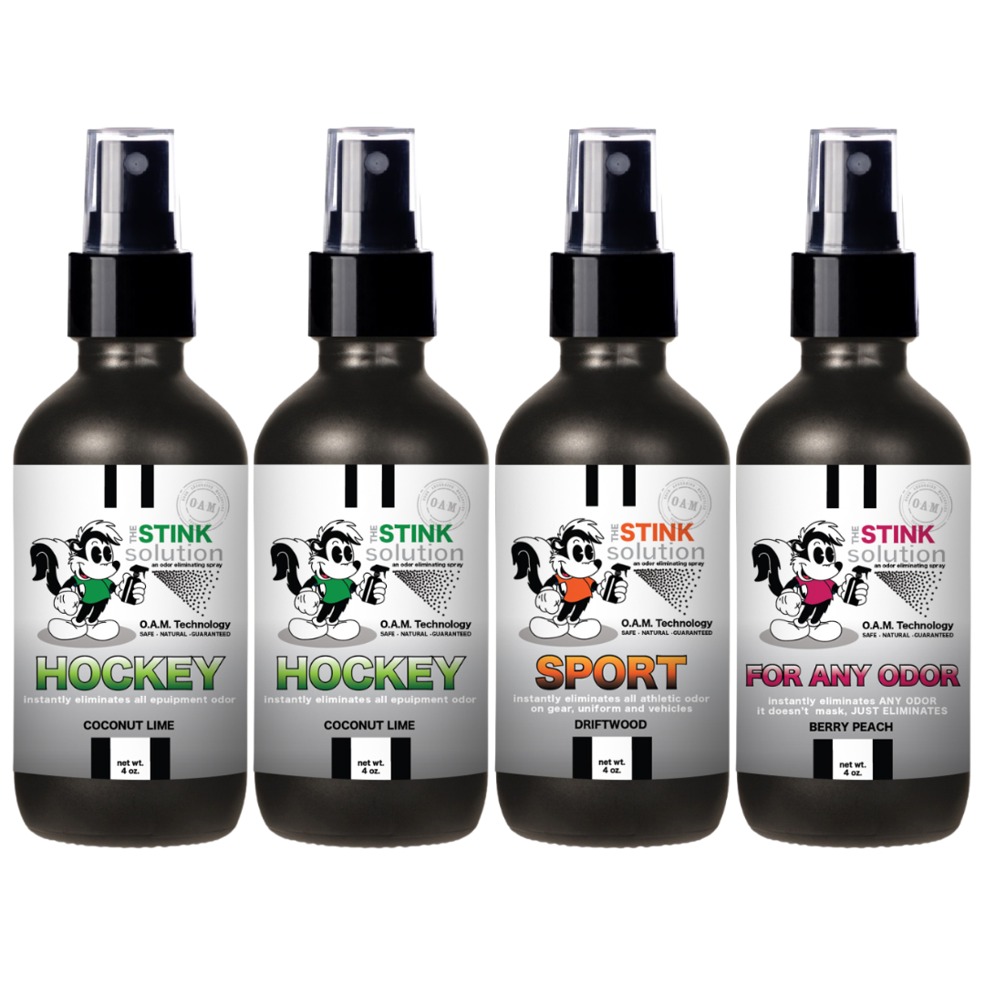 Buy 3 Get 1 FREE - Hockey Sampler Set 4 oz Odor Eliminating Sprays