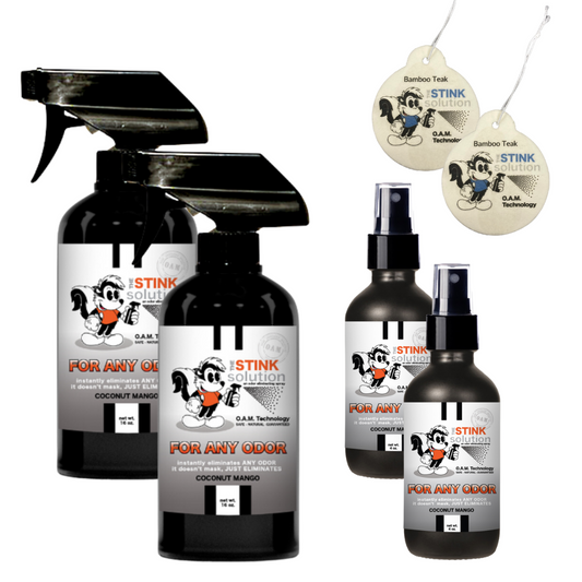 Buy 2 Get 4 FREE - (2) 16 oz (2) 4 oz For Any Odor Eliminating Sprays Bundle + 2 Car Air Fresheners