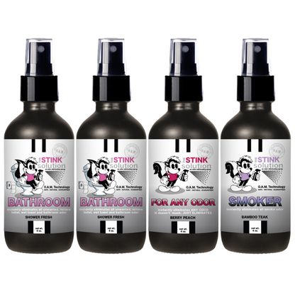 Buy 3 Get 1 FREE - Bathroom Sampler Set 4 oz Odor Eliminating Sprays
