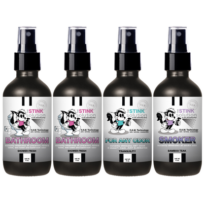 Buy 3 Get 1 FREE - Bathroom Sampler Set 4 oz Odor Eliminating Sprays
