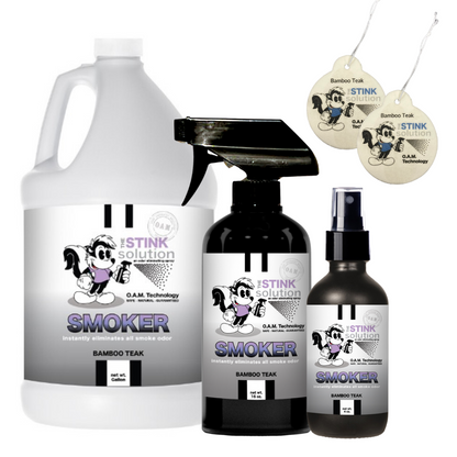 Triple Pack Smoker Odor Eliminating Spray Gallon, 16 oz. and 4 oz Bundle + 2 FREE Car Air Fresheners