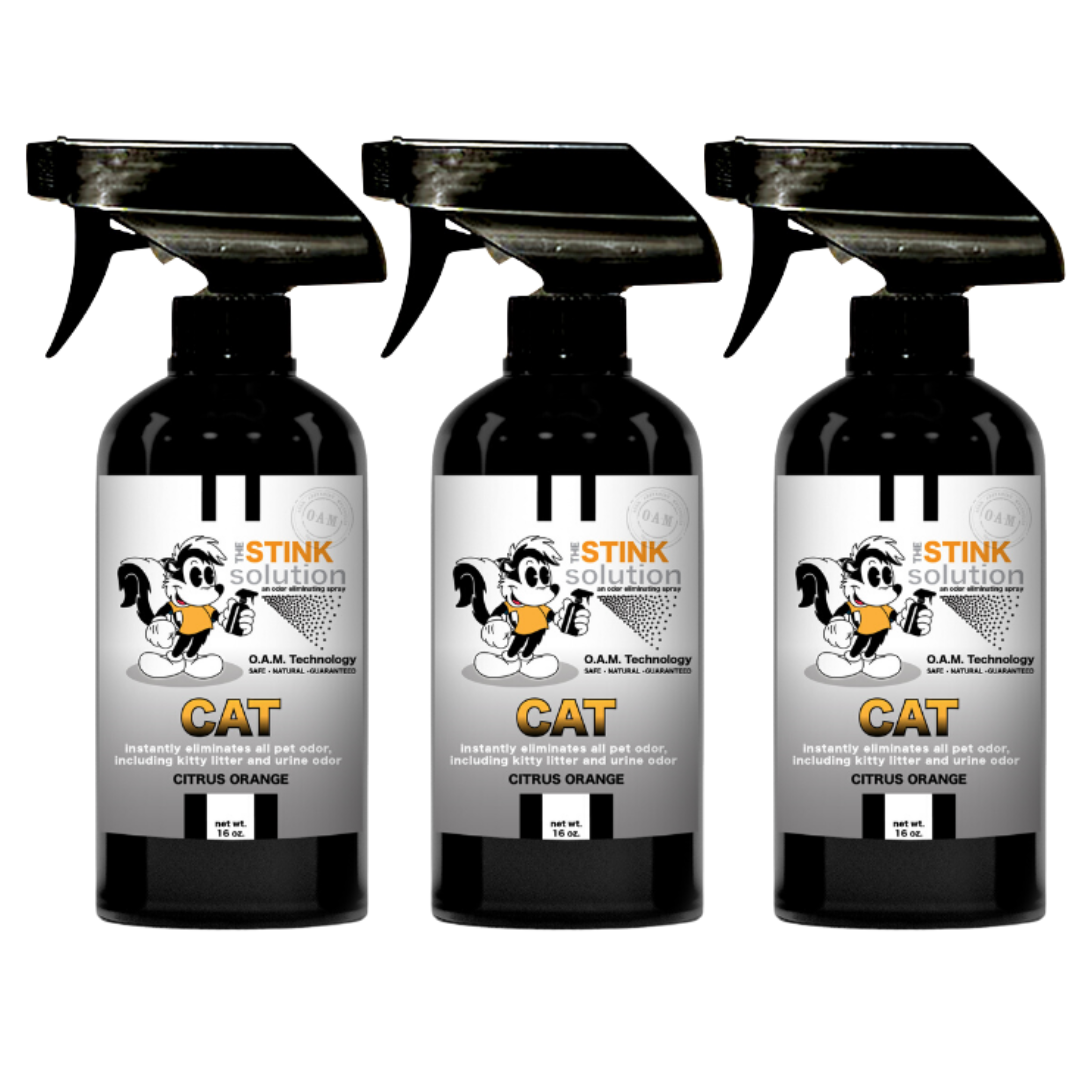 Three Pack - Two Cat Odor Eliminating Sprays + One Spray of Choice 16 oz