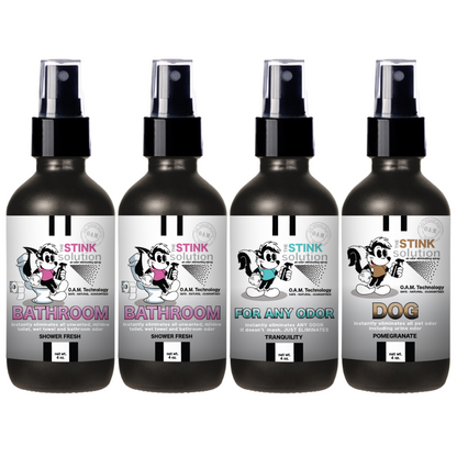 Buy 3 Get 1 FREE - Bathroom Sampler Set 4 oz Odor Eliminating Sprays