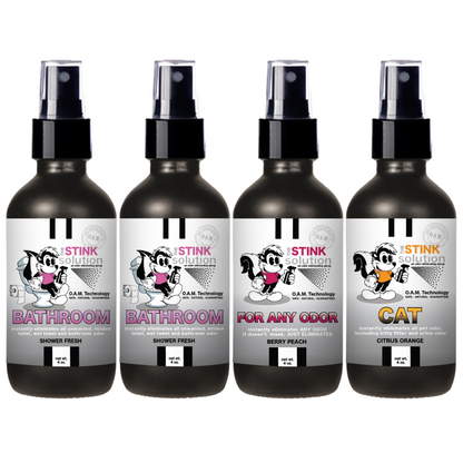 Buy 3 Get 1 FREE - Bathroom Sampler Set 4 oz Odor Eliminating Sprays