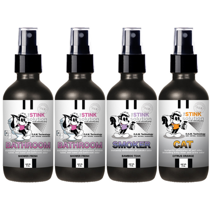 Buy 3 Get 1 FREE - Bathroom Sampler Set 4 oz Odor Eliminating Sprays