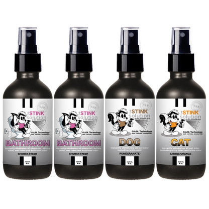Buy 3 Get 1 FREE - Bathroom Sampler Set 4 oz Odor Eliminating Sprays
