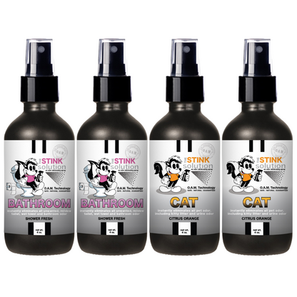 Buy 3 Get 1 FREE - Bathroom Sampler Set 4 oz Odor Eliminating Sprays
