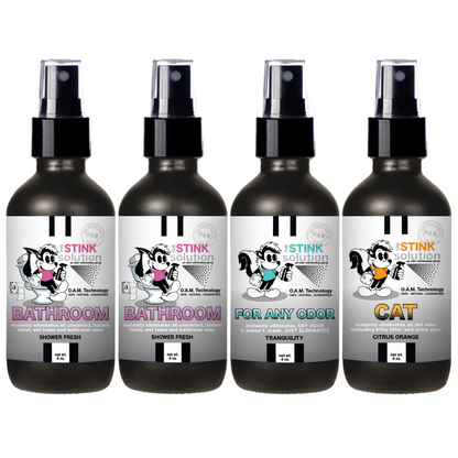 Buy 3 Get 1 FREE - Bathroom Sampler Set 4 oz Odor Eliminating Sprays
